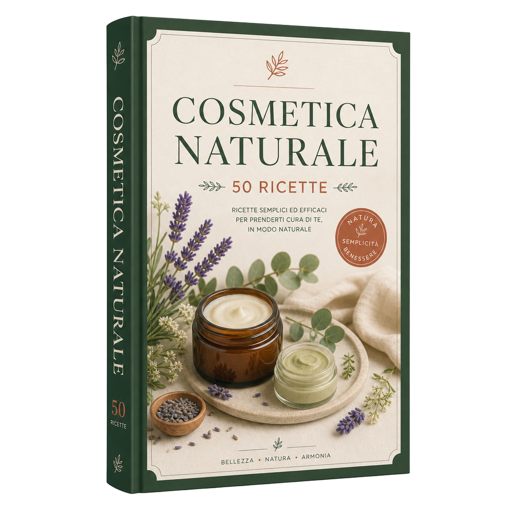 Mockup dell'ebook Cosmetica Naturale – 50 Ricette